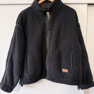 Roxy Wurlie zip up Fleece Jacket - black